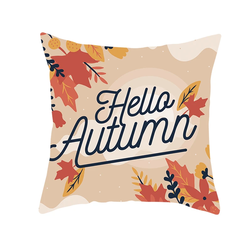 

Fuwatacchi Autumn Leaves Cushion Covers Yellow Maple Leaf Pillow Cover for Home Decorative Polyester Throw Pillowcases 45*45cm