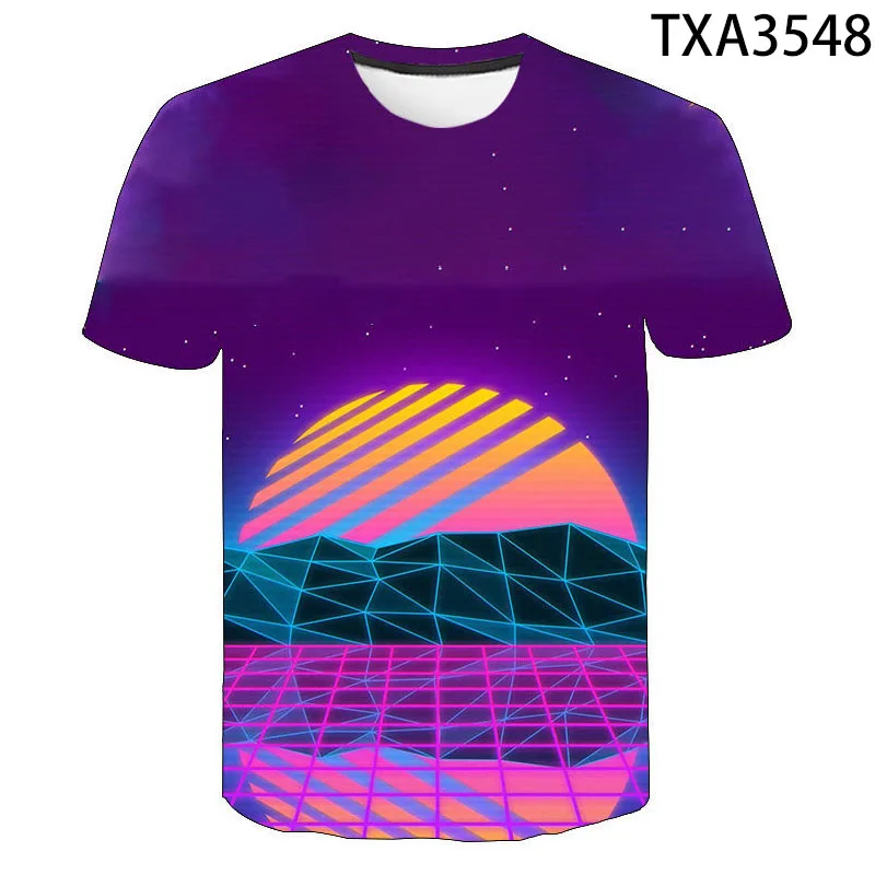 T Shirt Michelangelo Statue David Vaporwave 3D Print T-shirt Men Women Children Cartoon Tops Tee Music Hip Hop Cool Streetwear | Мужская