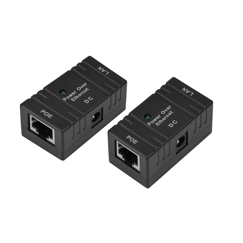 

2PCS RJ45 POE Power Supply Module POE Injector Ethernet Adapter for Network IP Camera Black POE