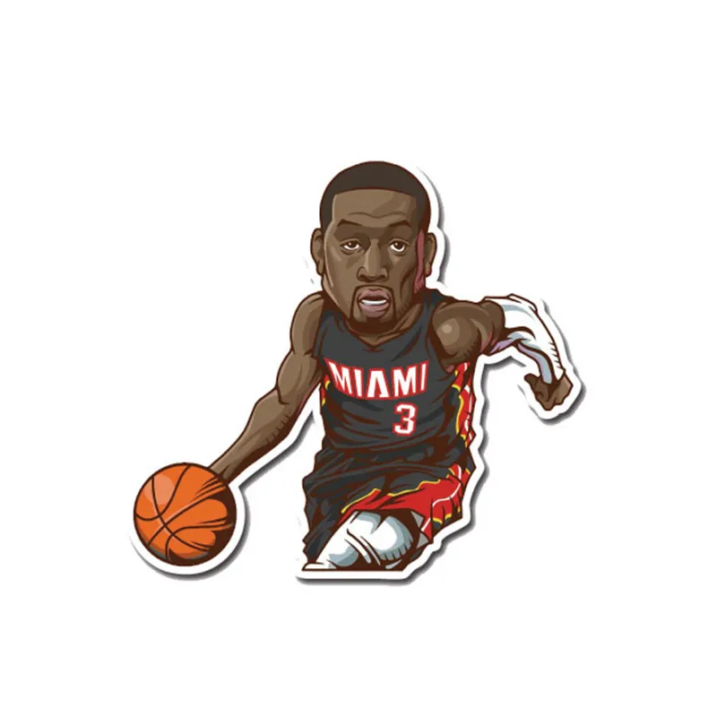 Автомобильные наклейки 3 м для игроков баскетбола мальчиков Уэйда ноутбука