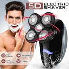 5 головок электробритва Для мужчин Head польский волос триммер перезаряжаемая бритва с USB моющиеся 5D плавающие бритвенные машина для сухой и влажной уборки