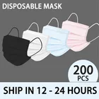 Маска медицинская одноразовая 3-слойная, дышащая, 4 цвета