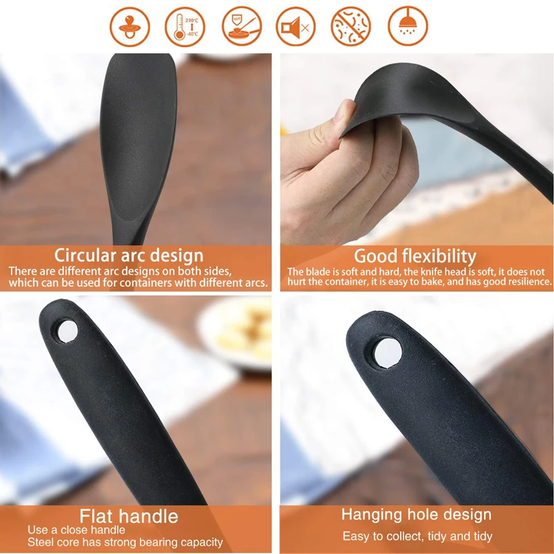 

10pcs Kitchen Non-Stick Cooking Utensils Baking Tools Silicone Kitchenware Cooking Utensils Set Heat Resistant With Storage Tool