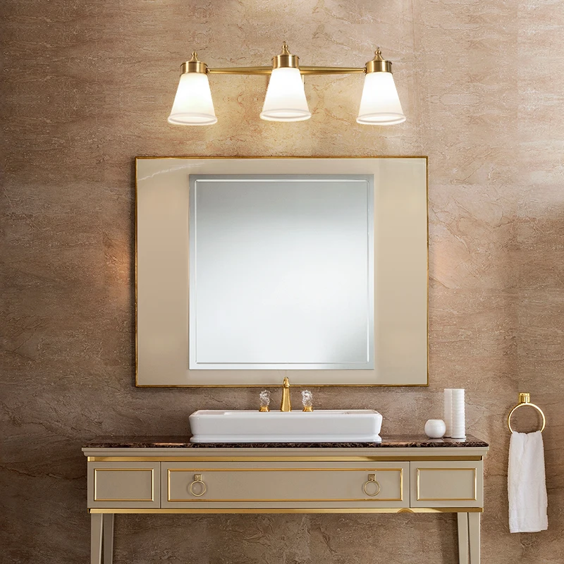 Европейская медная настенная лампа FKL зеркальная фара светодиодная