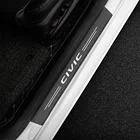 4 шт., автомобильные наклейки из углеродного волокна, защита порога двери автомобиля для Honda Civic 7, 8, 9, 10, 10, 2001, 2008, 2018, 2019, 2020, 2021