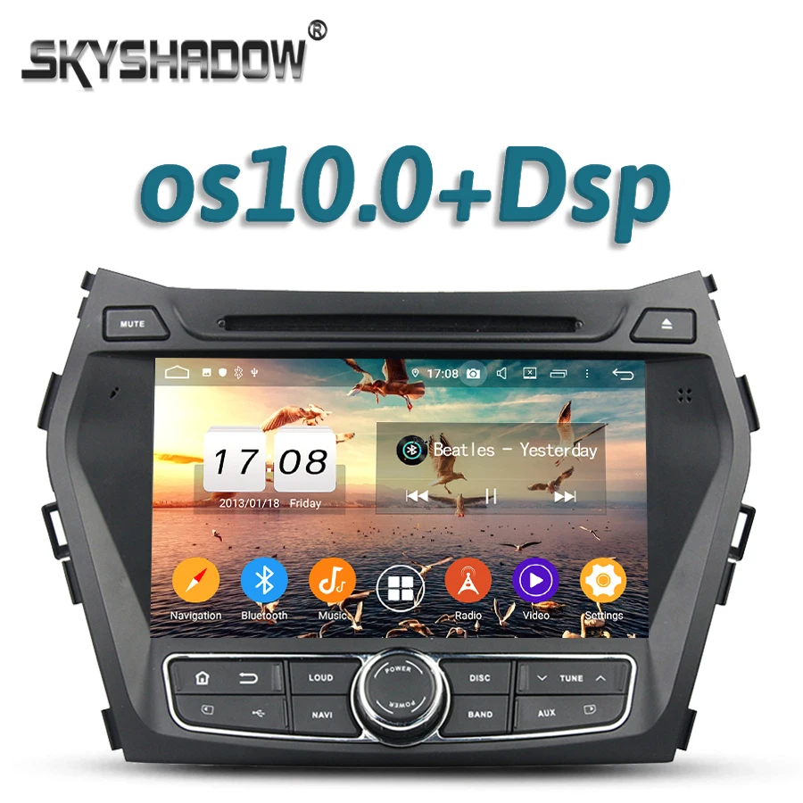 720P DSP IPS Android 10 8Core 4G RAM автомобильный DVD плеер GPS Google RDS радио WIFI Bluetooth 5 0 для Hyundai IX45 Santa