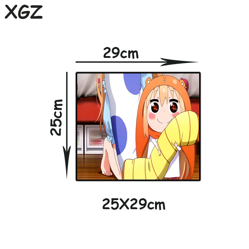 XGZ мультфильм большой черный размер коврик для мыши с блокировкой сбоку милые