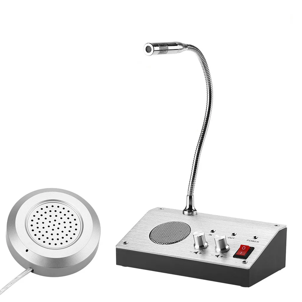 Двухсторонняя рация для разговора через окно со стеклянным счетчиком интерком