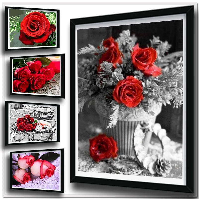 Набор для алмазной вышивки цветы розы|Алмазная мозаика и вышивка| |