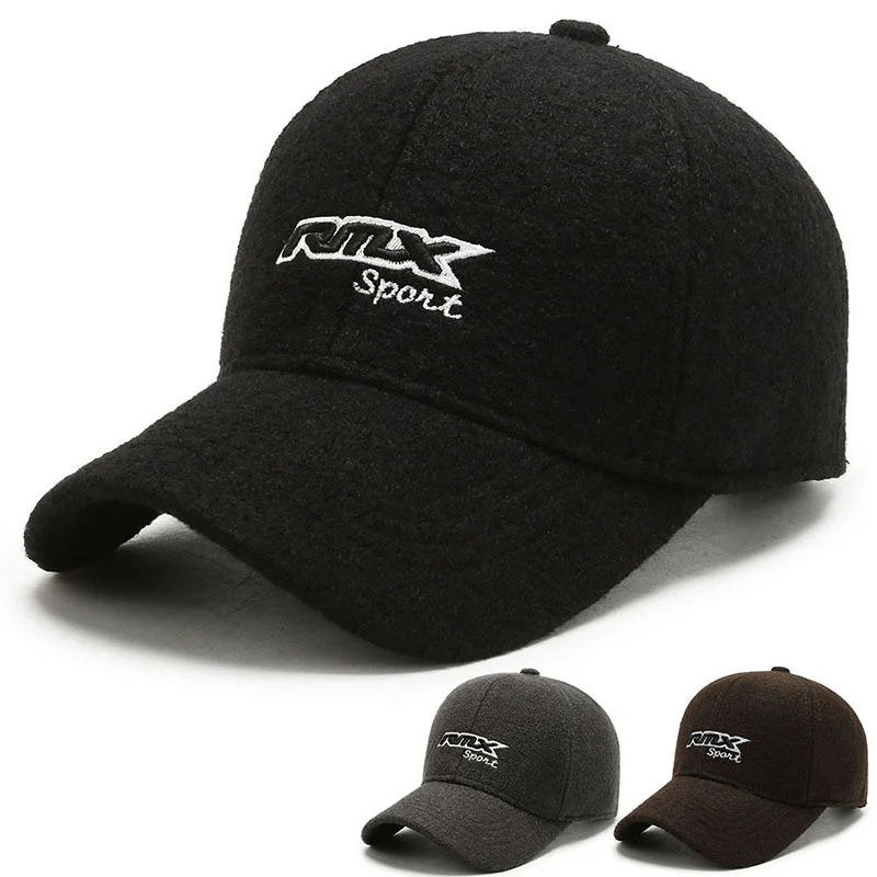 

Trendy Chill Cap Winter Outdoor Warm Hat Ear Protection Woolen Hat Windproof Cotton Twill Fitted Cap Embroidery Winter Cap