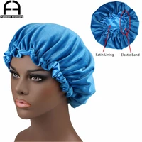 new reversible velvet bonnet satin lined elastic band bonnets sleeping cap women lady turban
