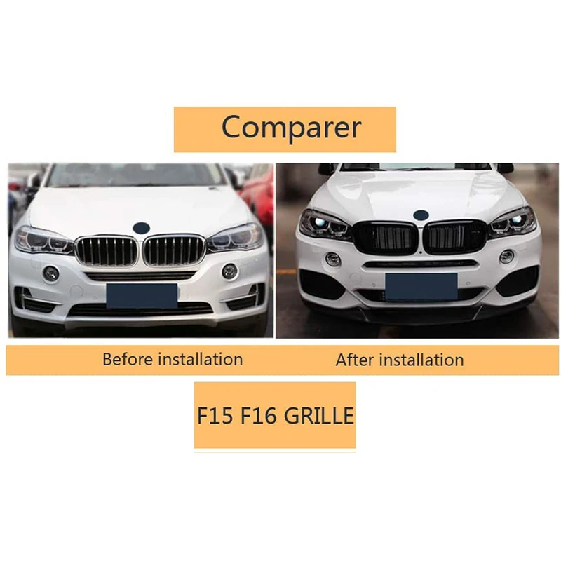 Передняя носочная решетка двойной планка Спорт гриль для-BMW X5 F15 X6 F16 X5M F85 X6M F86 2013-2019
