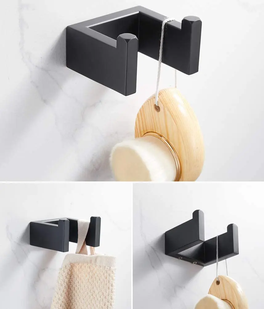 taicute bathroom accessories set towel bar robe hook toilet paper holder wall mount stainless steel shower hardware black free global shipping