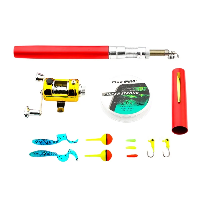 

Pen Fishing Pole Kit Aluminum Alloy Anti Corrosion Rust Proof Outdoor Activity Portable Pocket