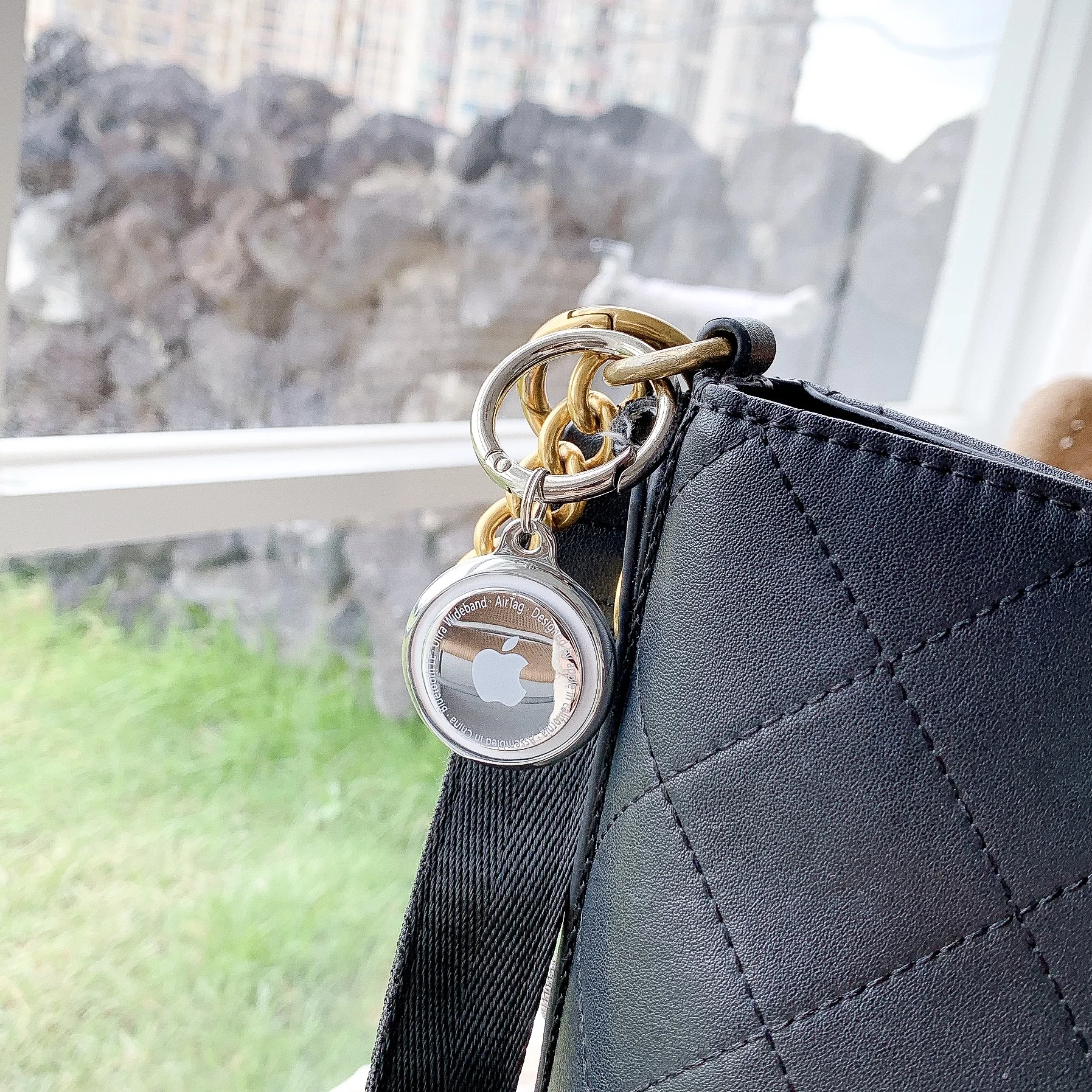 Воздушные бирки роскошный защитный чехол с золотым покрытием и брелоком сумка