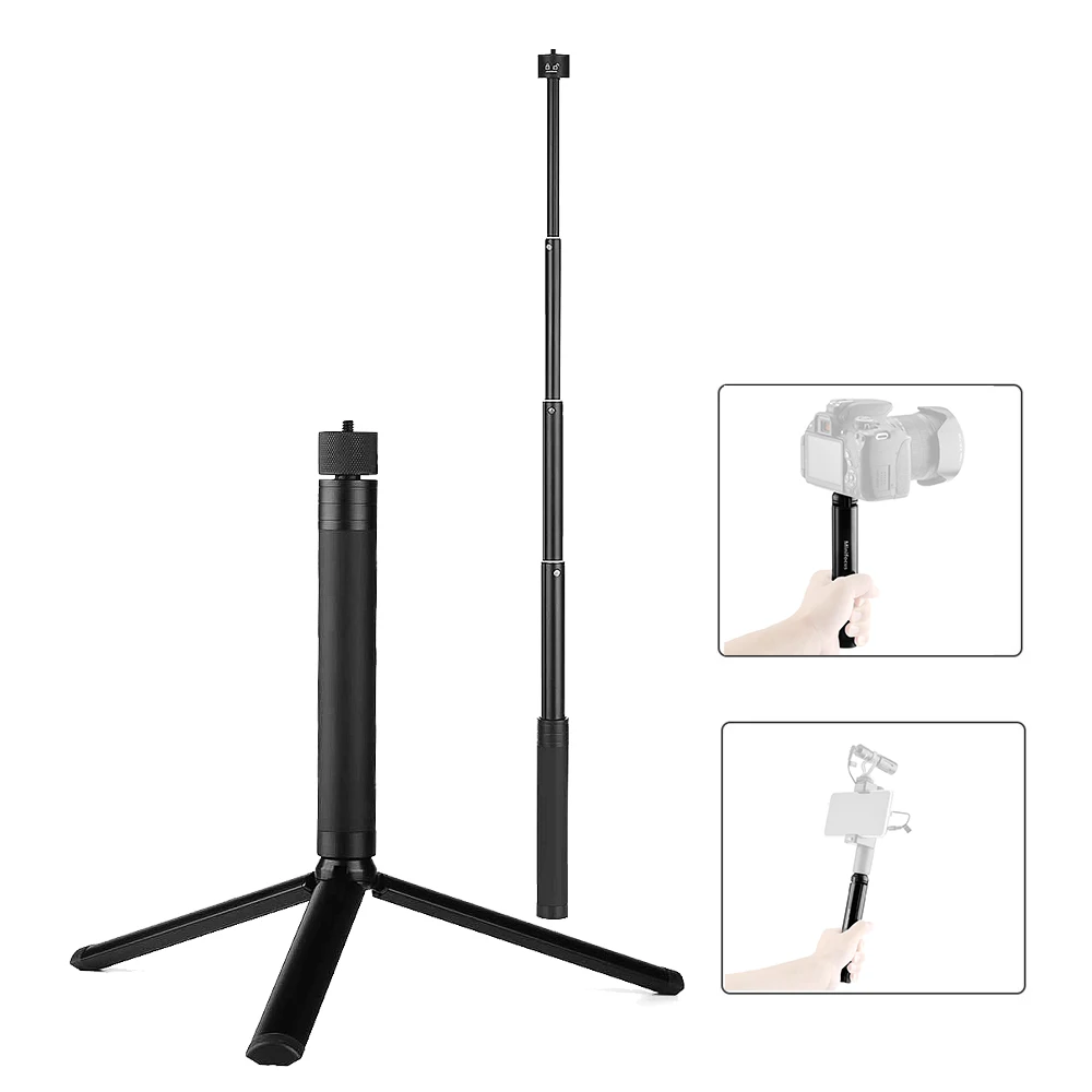 Mini Tripod Desktop Tabletop Stand Compact Telescoping Selfie Stick for Smooth 4 Osmo Mobile Vimble 2 Gimbal Handle Grip Camera