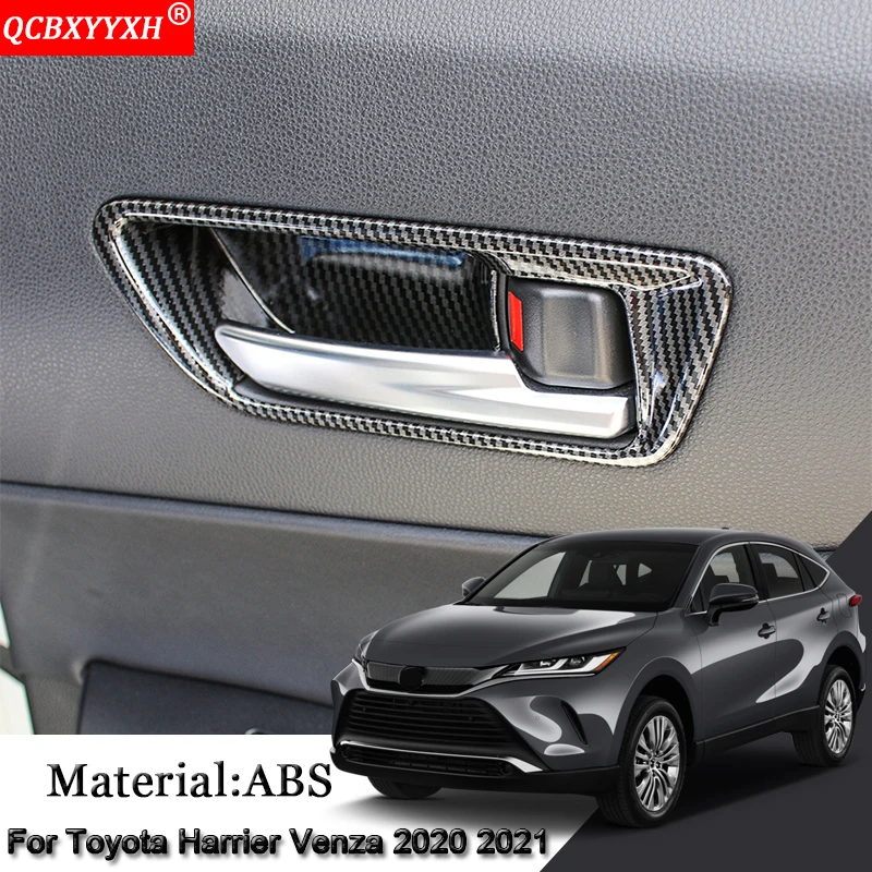 

4pcs/set ABS Car Interior Door Bowl Stickers Sequins Cover Frame Automobiles Accessories For Toyota Harrier Venza XU80 2020 2021