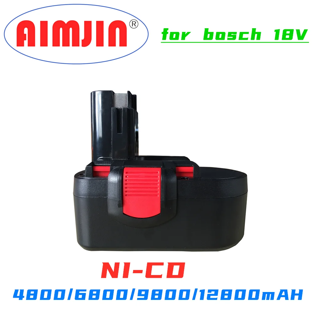

18V 4.8/6.8/9.8/12.8Ah Ni-MH Power Tool Rechargeable Battery for Bosch 18V BAT025 BAT026 BAT180 BAT181 BAT189 GSR 18VE-2 PSR