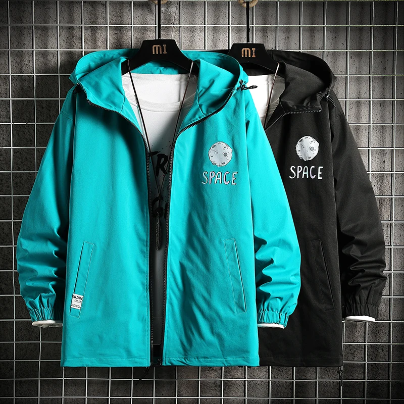 

Casual Jackets 2021 Spring Autumn HIP HOP Streetwear Cardigan Zipper Up Jacket Men'S Brand Baseball Clothes OverSize 5xl 7XL