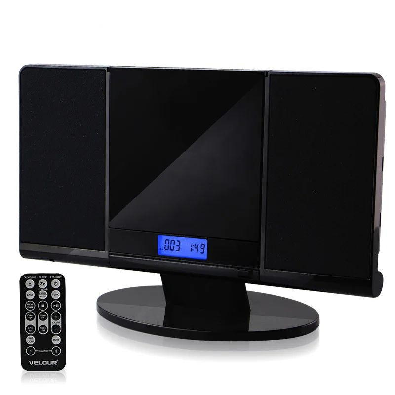 Portable CD player mobile phone Bluetooth speaker alarm clock sound control FM radio MP3 support music playback | Электроника