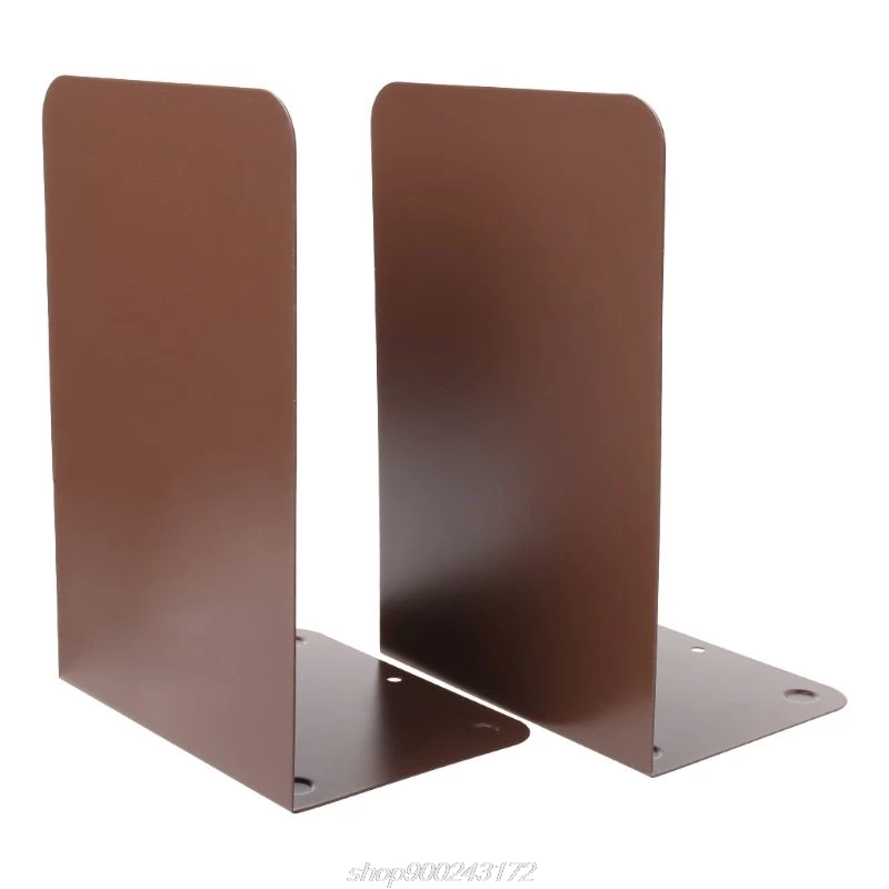 

1 Pair Metal Bookends Organizer Desktop Office Home Book Shelf Storage Holder Book Ends A12 21 Dropship