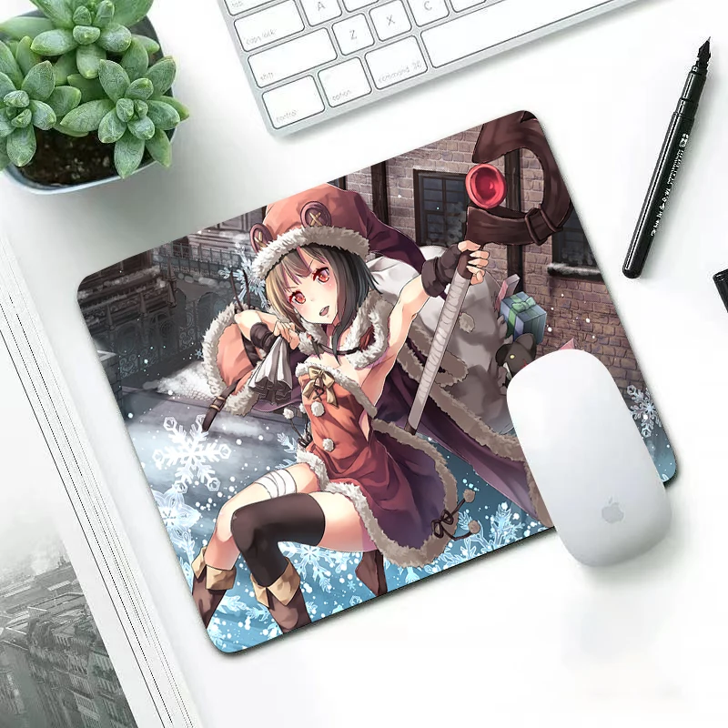 

Luxury Konosuba Megumin lovely wear-resisting small 29x25cm office leisure edge anti slip washable laptop game mouse pad