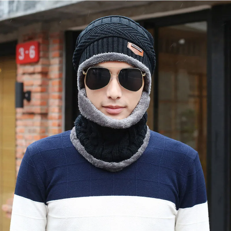 2019 Корейская версия новой мужской шапки плюс бархатные велосипедные теплая
