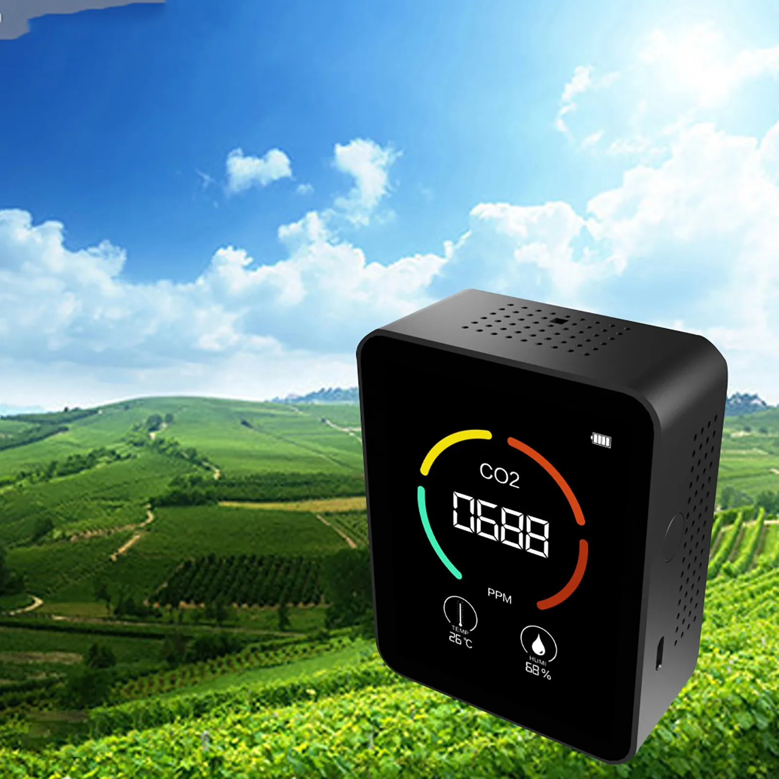 

Air Pollution Detector Tool Carbon Dioxide Detector Intelligent Alarm System Tvoc Tester High Precision Multi Purpose Testing