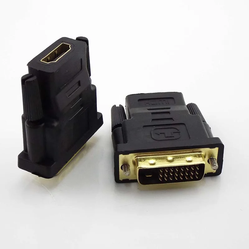 24+1 24K Gold-Plated Connector DVI Male to HDMI-compatible Female Converter Adapter Support 1080P For HDTV Projector | Электроника