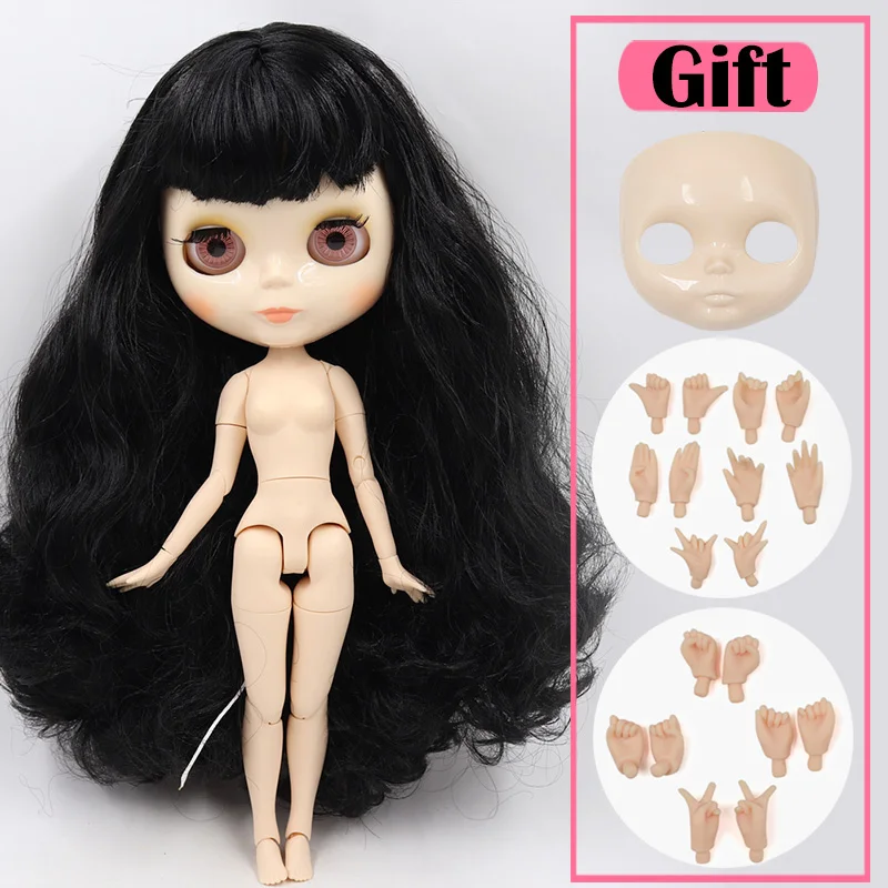 doll hand ab face ICY Blyth Кукла № 1 глянцевое лицо белая кожа сустава тела 1/6 BJD Специальная цена 1/4 BJD, Pullip, Jerryberry, Licca игрушка подарок - Цвет: doll hand ab face