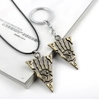 dongsheng amine game the elder scrolls morrowind metal charm leather rope chain pendant necklaces for women men jewelry