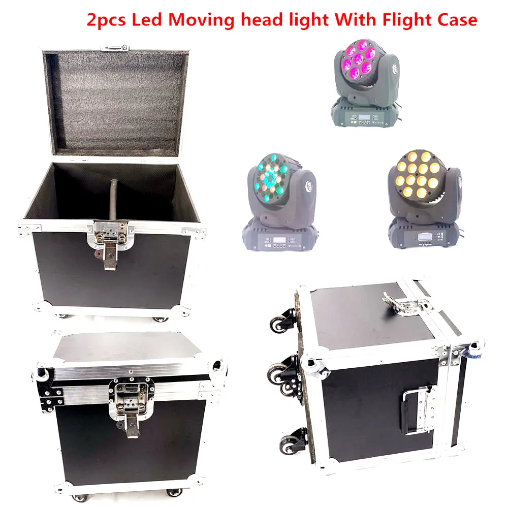 2pcs/Lot Led Wash 12x12w 7x20W LED Moving Head Light With Flight Case 150W Dj Equipment RGBW(CMY) Quad l | Лампы и освещение