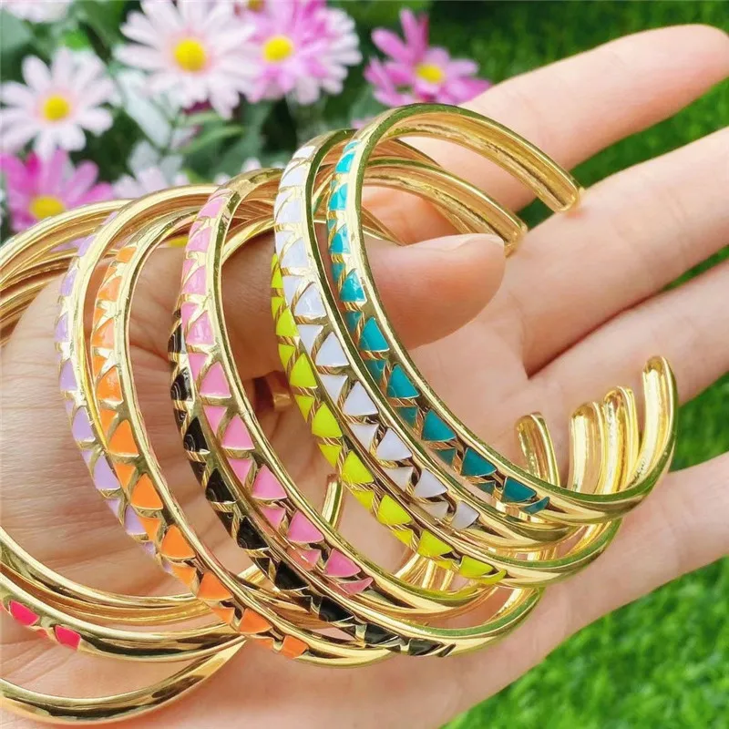 5 шт./лот новый дизайн красочный браслет покрытый эмалью популярный дешево оптом