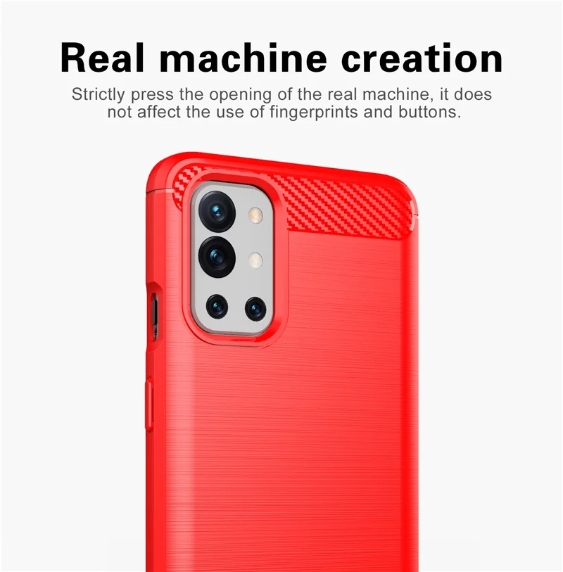 For Cover OnePlus 9R Case For OnePlus 9R Coque Soft Carbon Fiber TPU Silicone Shockproof Cover For OnePlus 9R One Plus 9R Fundas