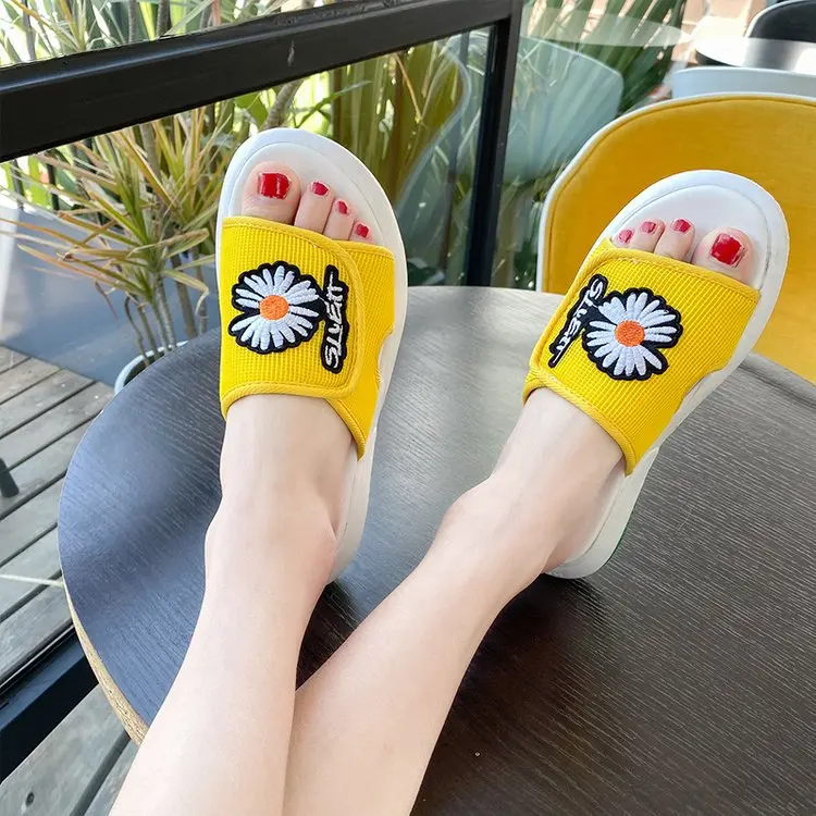 

Fashion Rainbow Color Chunky Platform Sandals Women 2020 Autumn Casual Shoes Woman Comfortable Trainers Female Flats