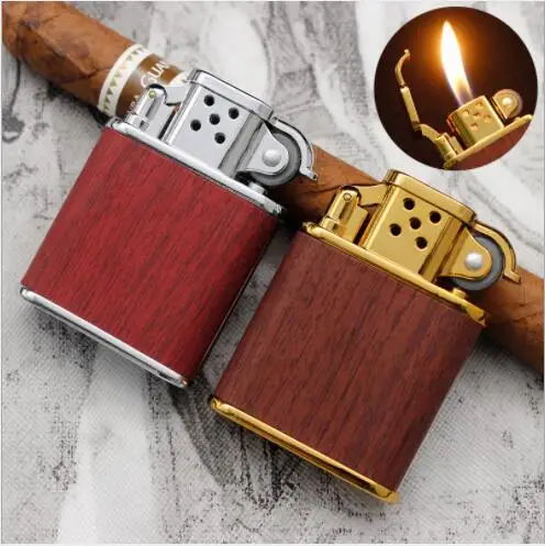 Металлическая зажигалка с резиновым покрытием в стиле ретро газовая красным