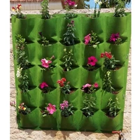black green wall hanging plant bag flower pot grow sack garden planter vertical succulents plant pot home decoration accessories