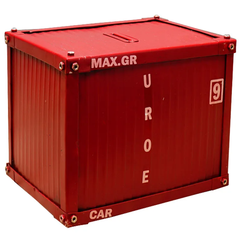 Винтажный промышленный металлический контейнер коробка для денег классический