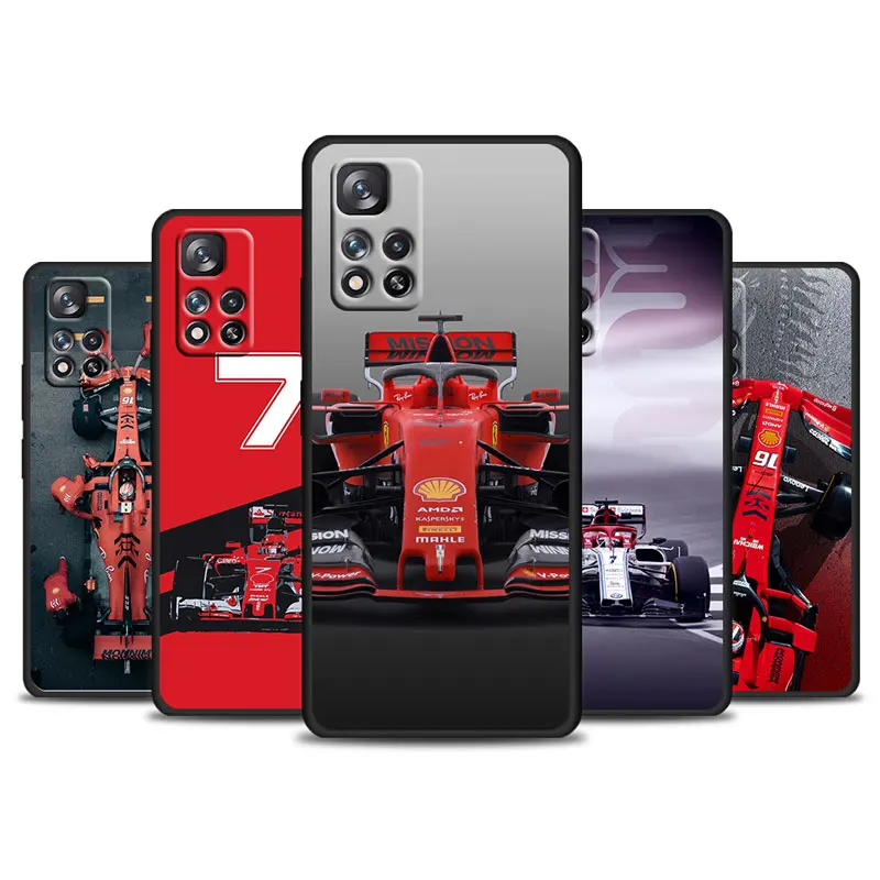 

Formula 1 F1 Car Shockproof Black Phone Case For Xiaomi Redmi Note 11 10 10S 9 9T 9S Pro Max 8T 8 7 6 5 4X Capa