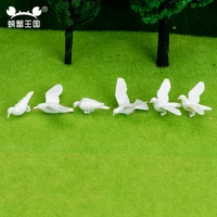 20pcs small figure toy plastic birds white dove 125 175 scale railway modeling
