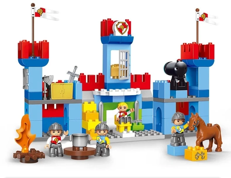 

Pirates Castle Large Particles Building Blocks Kids Educational Baby City Assembly Toys Compatible with Children Birthday Gifts