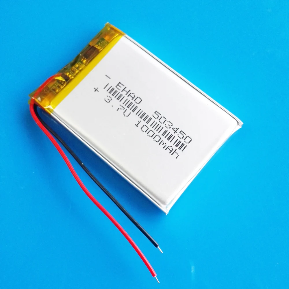 10 шт. 1000 мАч литий-полимерный Перезаряжаемые батарея 3 7 V 503450 для смарт телефона DVD