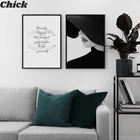 Современное искусство, модная Картина на холсте, черный, белый, Женский постер с сексуальными губами, печать, Настенная картина в скандинавском стиле для гостиной, домашний декор