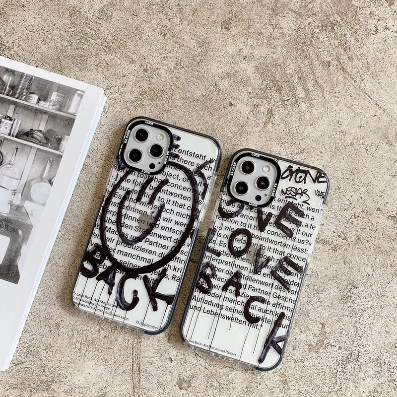 

High quality Graffiti text expression Soft silicon Phone Case For apple iPhone 7 8 Plus X XS XR MAX 11 Pro 12 MiNi SE 6 6S cover