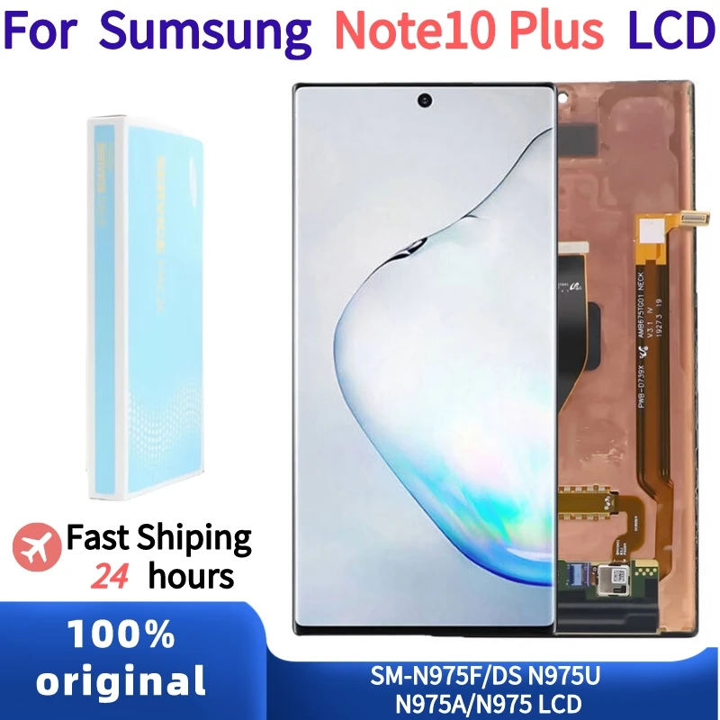 

6,8 "оригинальный AMOLED экран для Samsung Galaxy Note10 Plus LCD SM-N975F N975A N975U дисплей сенсорный ЖК-экран дигитайзер в сборе