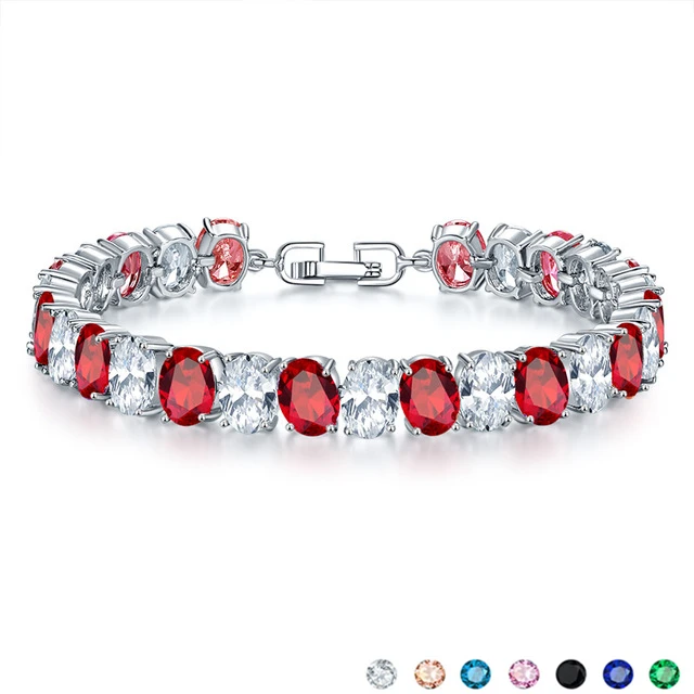 Женский браслет CARSINEL 6 цветов 18 см с цепочкой из фианита AAA|bracelets for|bracelets for women