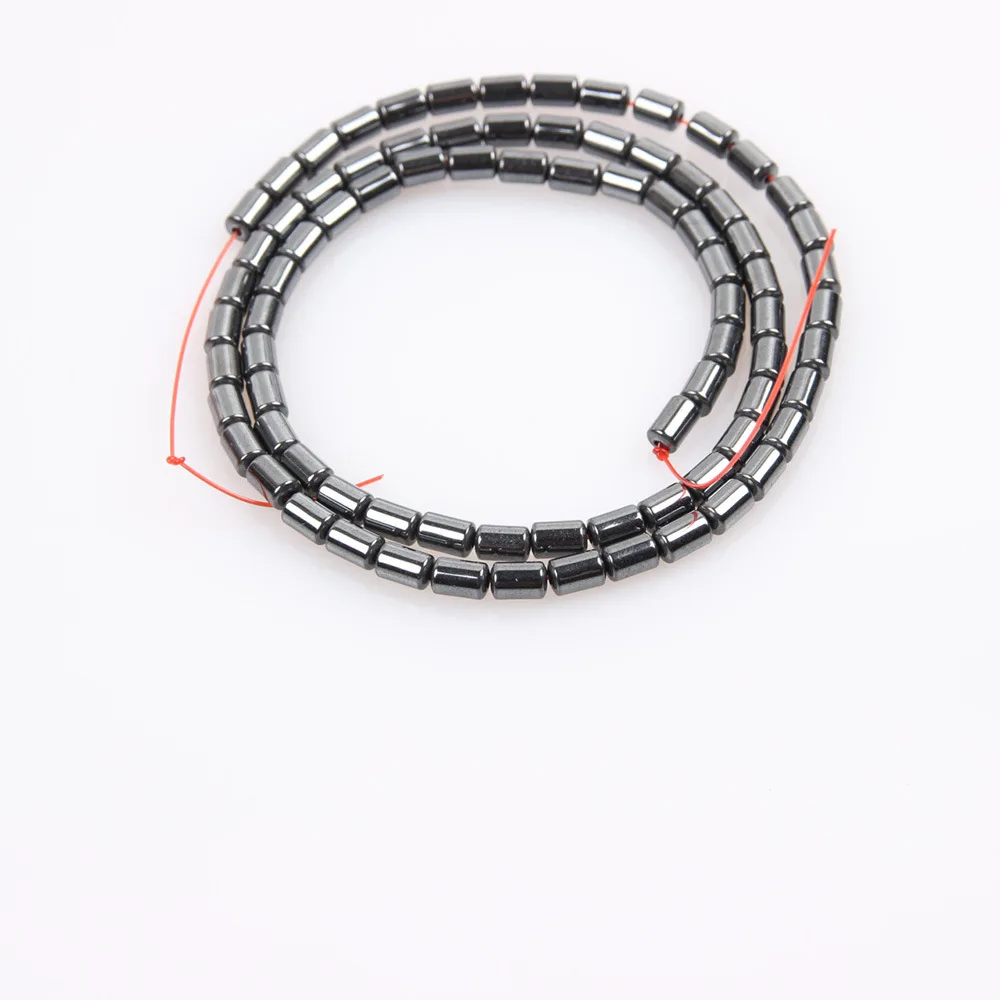 Натуральный камень гематит цилиндрические бусины 4 10 мм черные для ювелирных