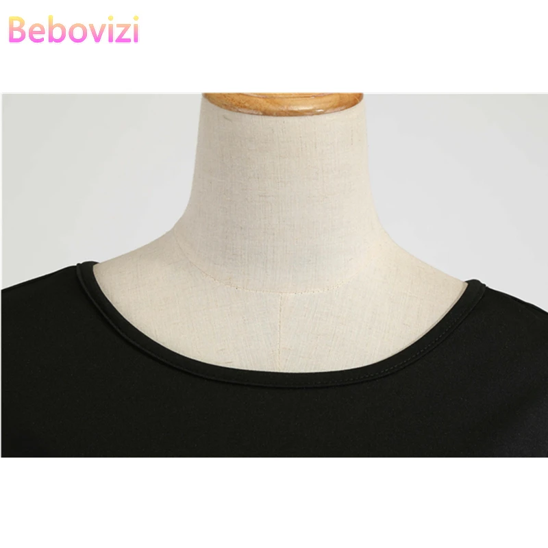 Bebovizi новые зимние платья для женщин 2019 Рождество размера плюс черный Бандажное