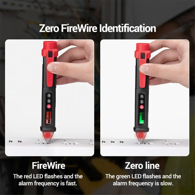 Digital Voltage Detector 12-1000V AC/DC Non-Contact Electric Test Pencil VC1010 Dropshipping | Инструменты