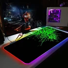 Razzer DIY пользовательский игровой RGB коврик для мыши геймерский компьютерный коврик для мыши RGB с подсветкой большой коврик для мыши